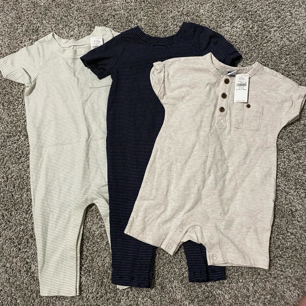 NWT Old Navy Baby Boy Romper Bundle